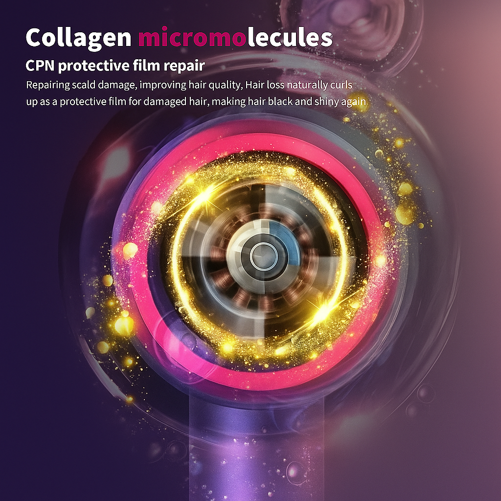 Sèche-Cheveux Professionnel Puissant – 5 en 1 Coiffage