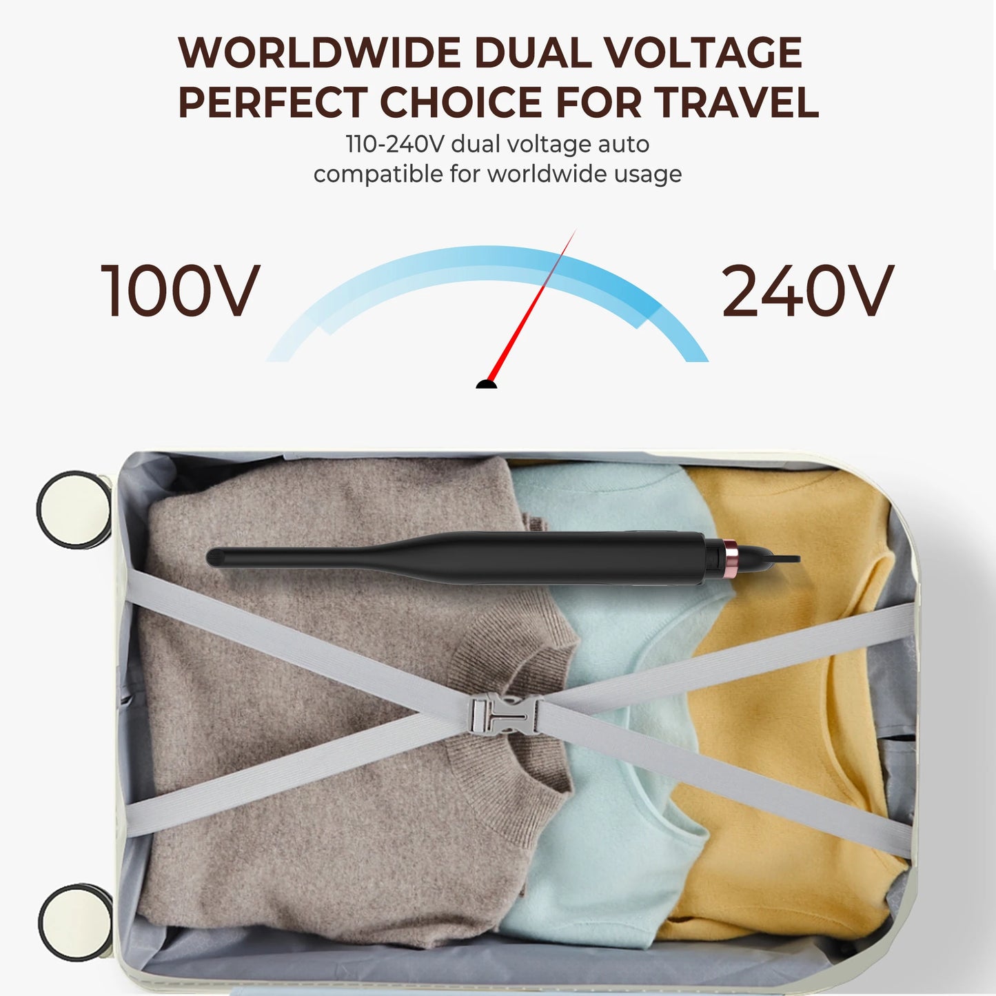 Lisseur et boucleur 2-en-1